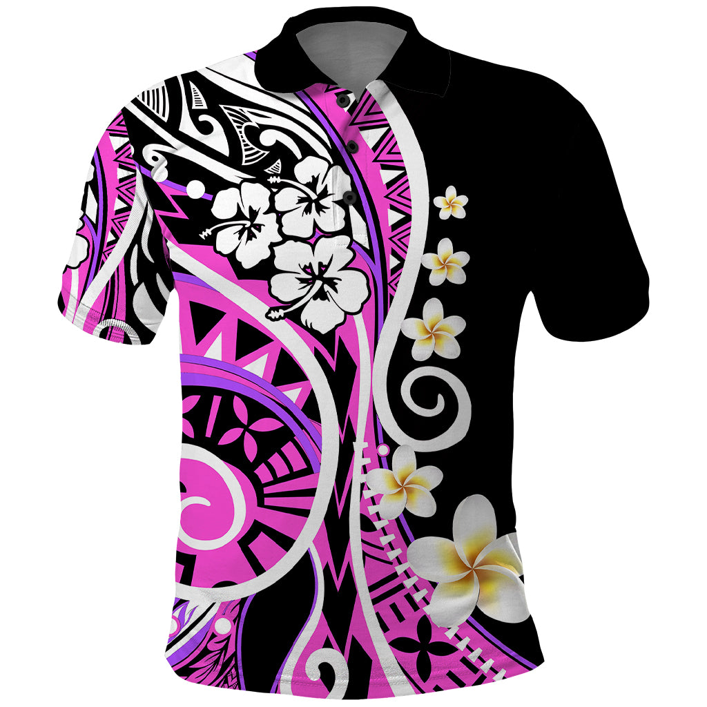 Plumeria Polynesian Polo Shirt Trending Pink LT6 - Wonder Print Shop