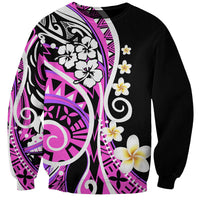 Plumeria Polynesian Sweatshirt Trending Pink LT6 - Wonder Print Shop