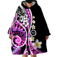 Plumeria Polynesian Wearable Blanket Hoodie Trending Pink LT6 - Wonder Print Shop
