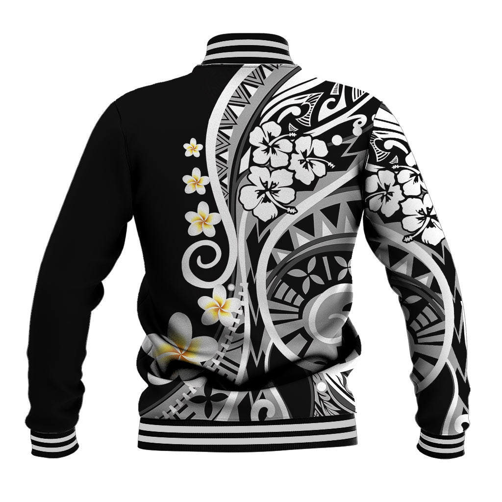 Plumeria Polynesian Baseball Jacket Trending Black LT6 - Wonder Print Shop