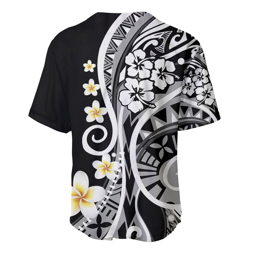 Plumeria Polynesian Baseball Jersey Trending Black LT6 - Wonder Print Shop