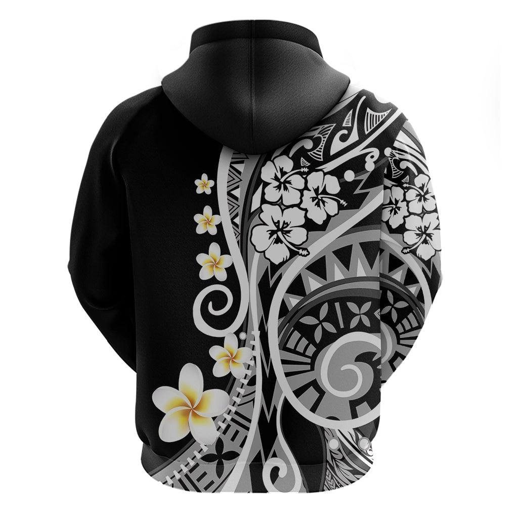 Plumeria Polynesian Hoodie Trending Black LT6 - Wonder Print Shop