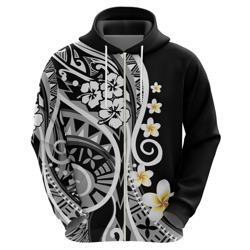 Plumeria Polynesian Hoodie Trending Black LT6 - Wonder Print Shop