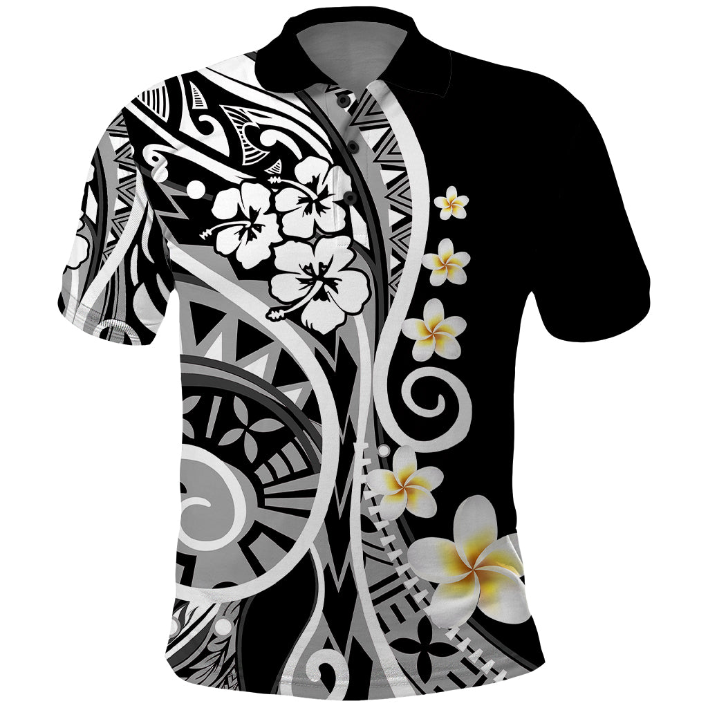 Plumeria Polynesian Polo Shirt Trending Black LT6 - Wonder Print Shop