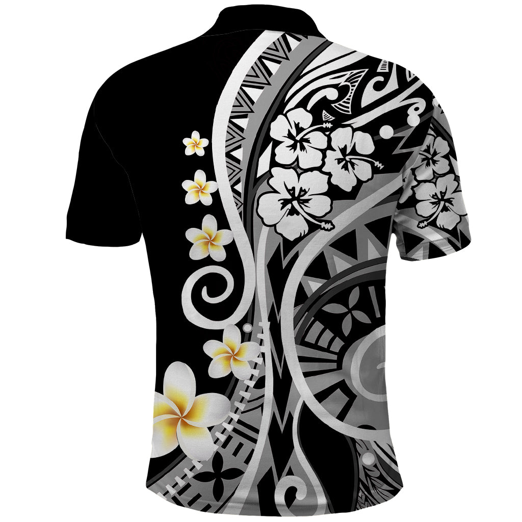 Plumeria Polynesian Polo Shirt Trending Black LT6 - Wonder Print Shop