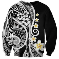 Plumeria Polynesian Sweatshirt Trending Black LT6 - Wonder Print Shop