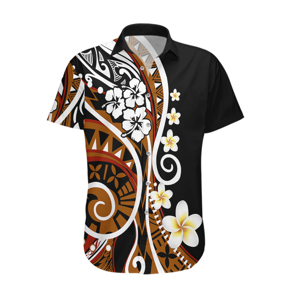Plumeria Polynesian Hawaiian Shirt Trending Brown LT6 - Wonder Print Shop