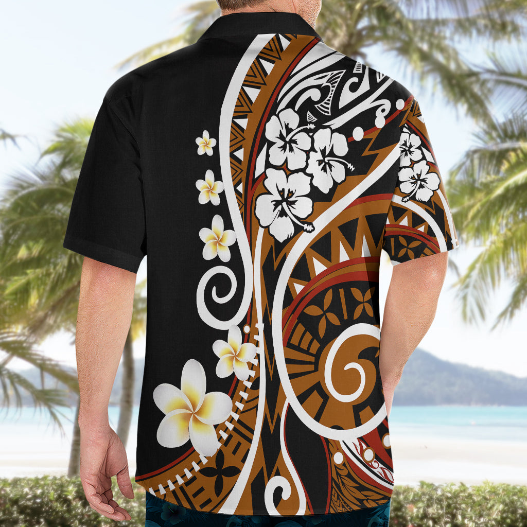 Plumeria Polynesian Hawaiian Shirt Trending Brown LT6 - Wonder Print Shop