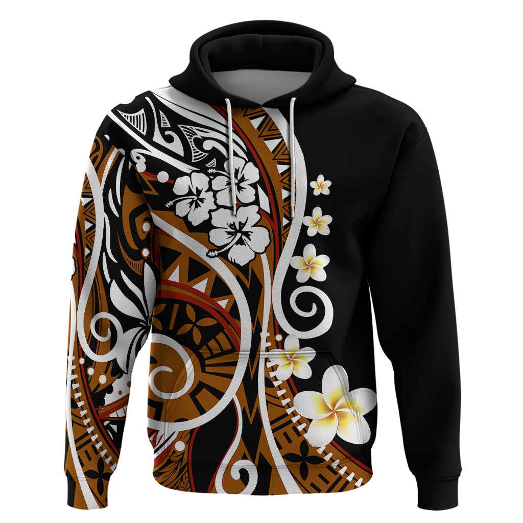 Plumeria Polynesian Hoodie Trending Brown LT6 - Wonder Print Shop