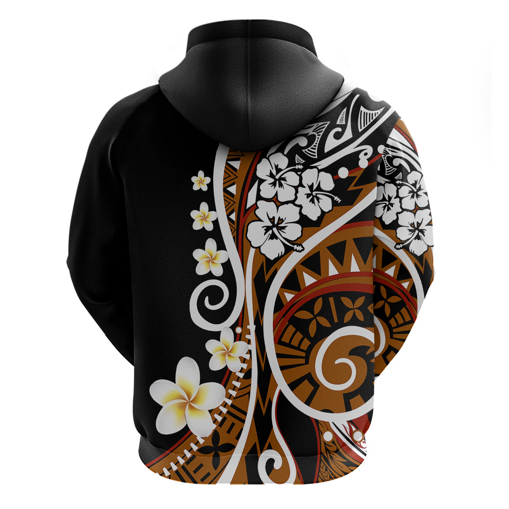 Plumeria Polynesian Hoodie Trending Brown LT6 - Wonder Print Shop
