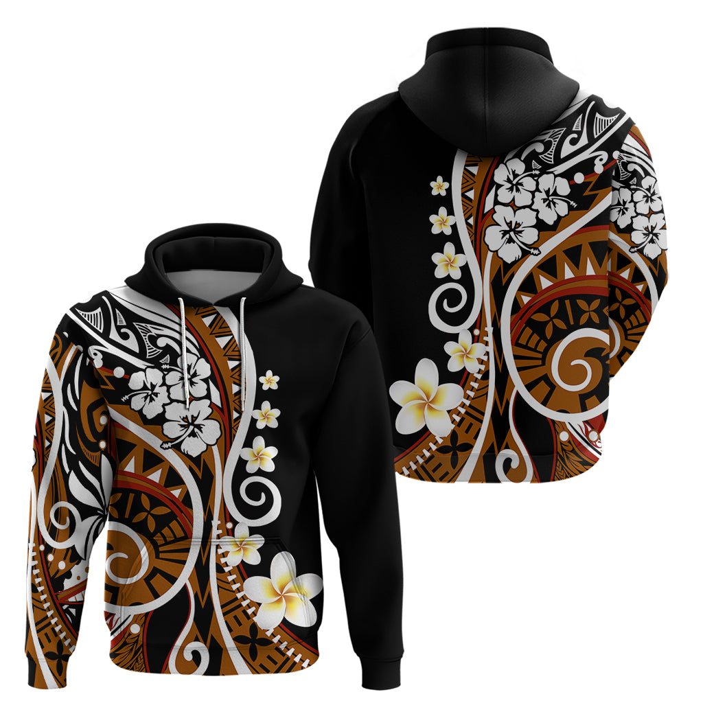 Plumeria Polynesian Hoodie Trending Brown LT6 - Wonder Print Shop