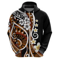 Plumeria Polynesian Hoodie Trending Brown LT6 - Wonder Print Shop