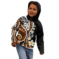 Plumeria Polynesian Kid Hoodie Trending Brown LT6 - Wonder Print Shop