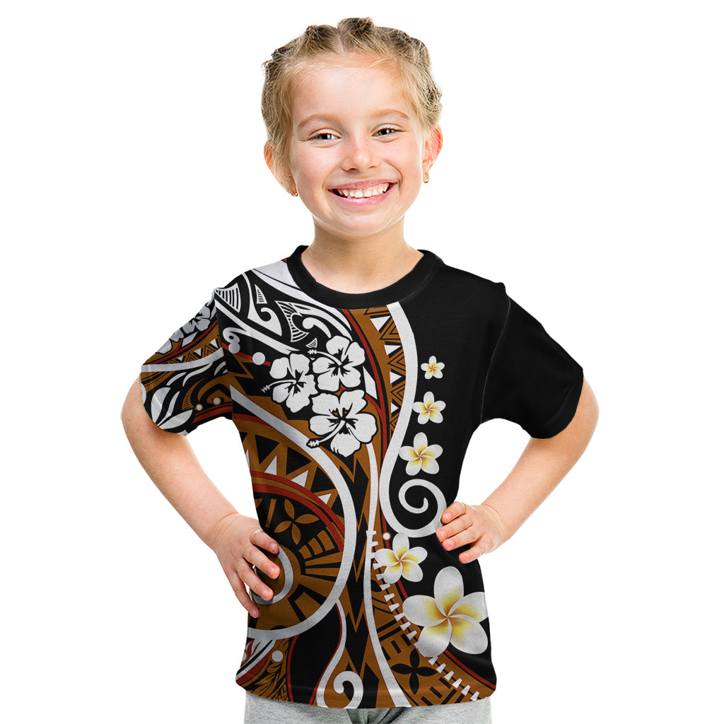 Plumeria Polynesian Kid T Shirt Trending Brown LT6 - Wonder Print Shop