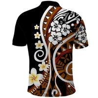 Plumeria Polynesian Polo Shirt Trending Brown LT6 - Wonder Print Shop