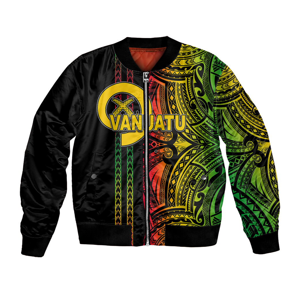 Custom Vanuatu Bomber Jacket Polynesian Tribal LT6 - Wonder Print Shop