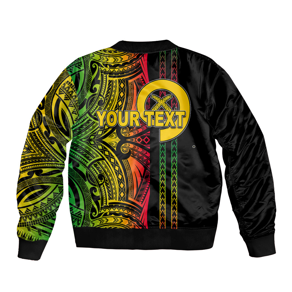 Custom Vanuatu Bomber Jacket Polynesian Tribal LT6 - Wonder Print Shop
