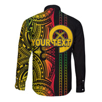Custom Vanuatu Long Sleeve Button Shirt Polynesian Tribal LT6 - Wonder Print Shop