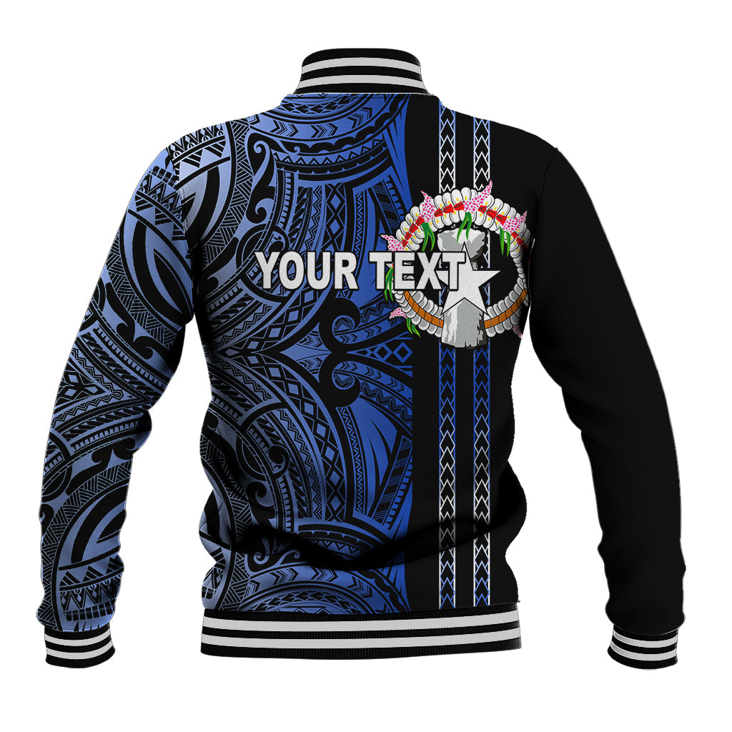 Custom Northern Mariana Islands Baseball Jacket Polynesian Tribal LT6 - Wonder Print Shop