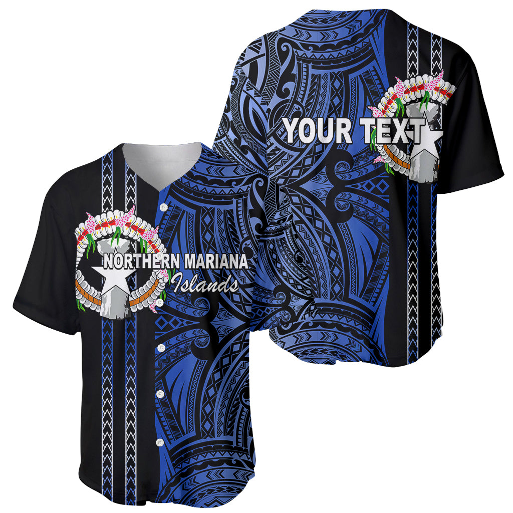 Custom Northern Mariana Islands Baseball Jersey Polynesian Tribal LT6 - Wonder Print Shop
