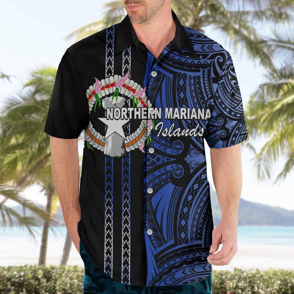 Custom Northern Mariana Islands Hawaiian Shirt Polynesian Tribal LT6 - Wonder Print Shop