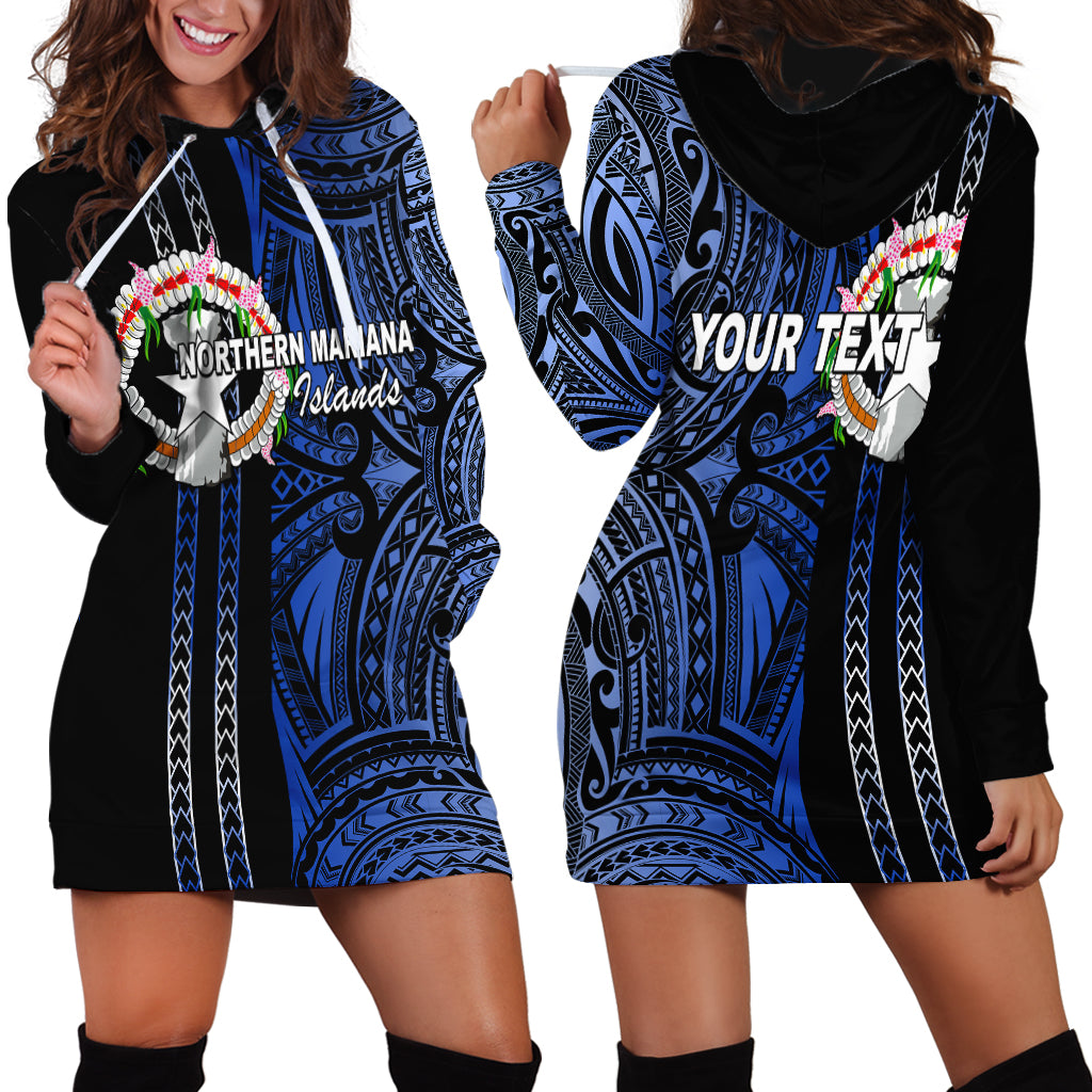 Custom Northern Mariana Islands Hoodie Dress Polynesian Tribal LT6 - Wonder Print Shop