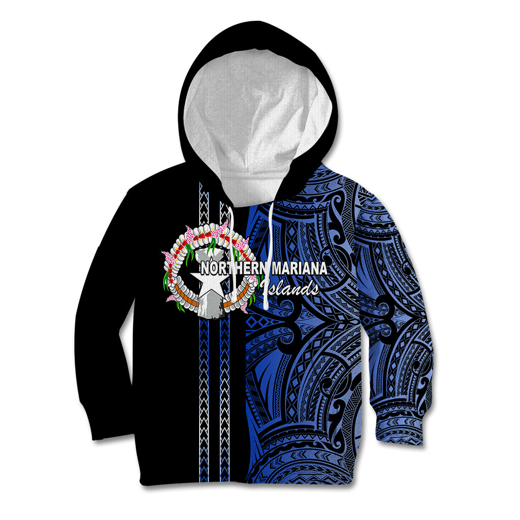 Custom Northern Mariana Islands Kid Hoodie Polynesian Tribal LT6 - Wonder Print Shop