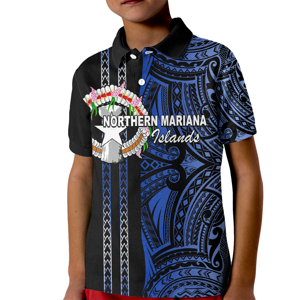 Custom Northern Mariana Islands Kid Polo Shirt Polynesian Tribal LT6 - Wonder Print Shop