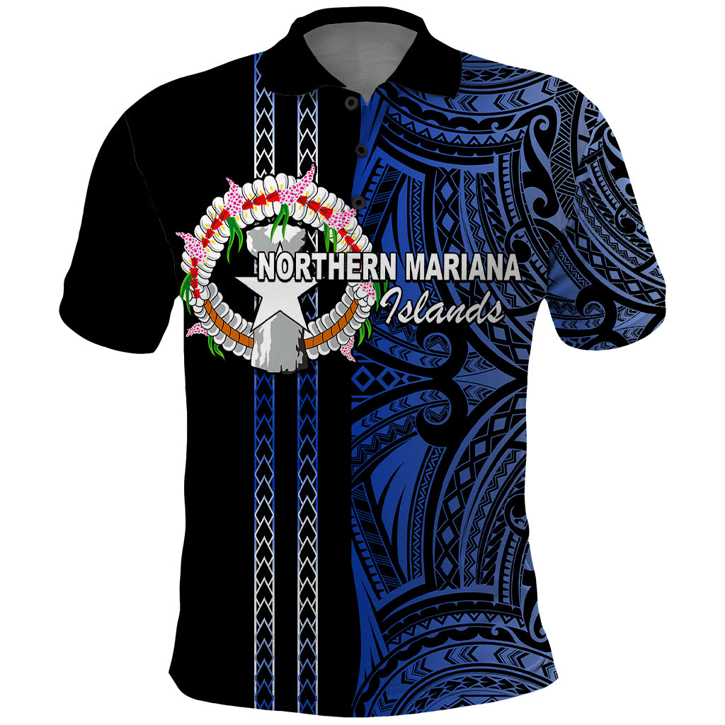 Custom Northern Mariana Islands Polo Shirt Polynesian Tribal LT6 - Wonder Print Shop