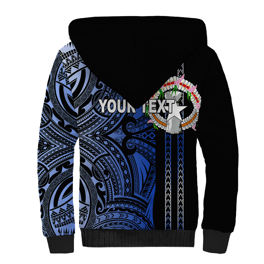 Custom Northern Mariana Islands Sherpa Hoodie Polynesian Tribal LT6 - Wonder Print Shop
