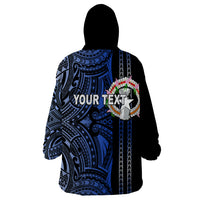 Custom Northern Mariana Islands Wearable Blanket Hoodie Polynesian Tribal LT6 - Wonder Print Shop