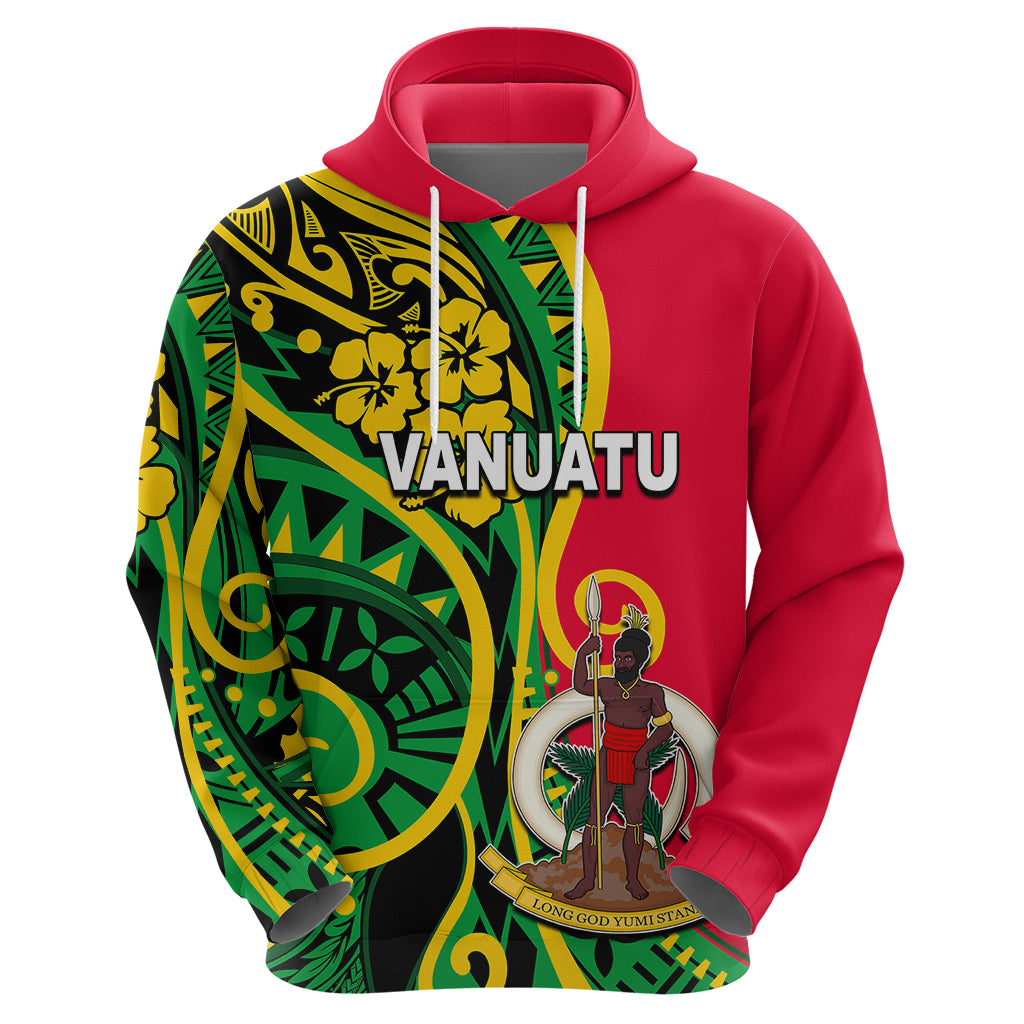 Personalized Vanuatu Hoodie Polynesian Patterns LT6 - Wonder Print Shop
