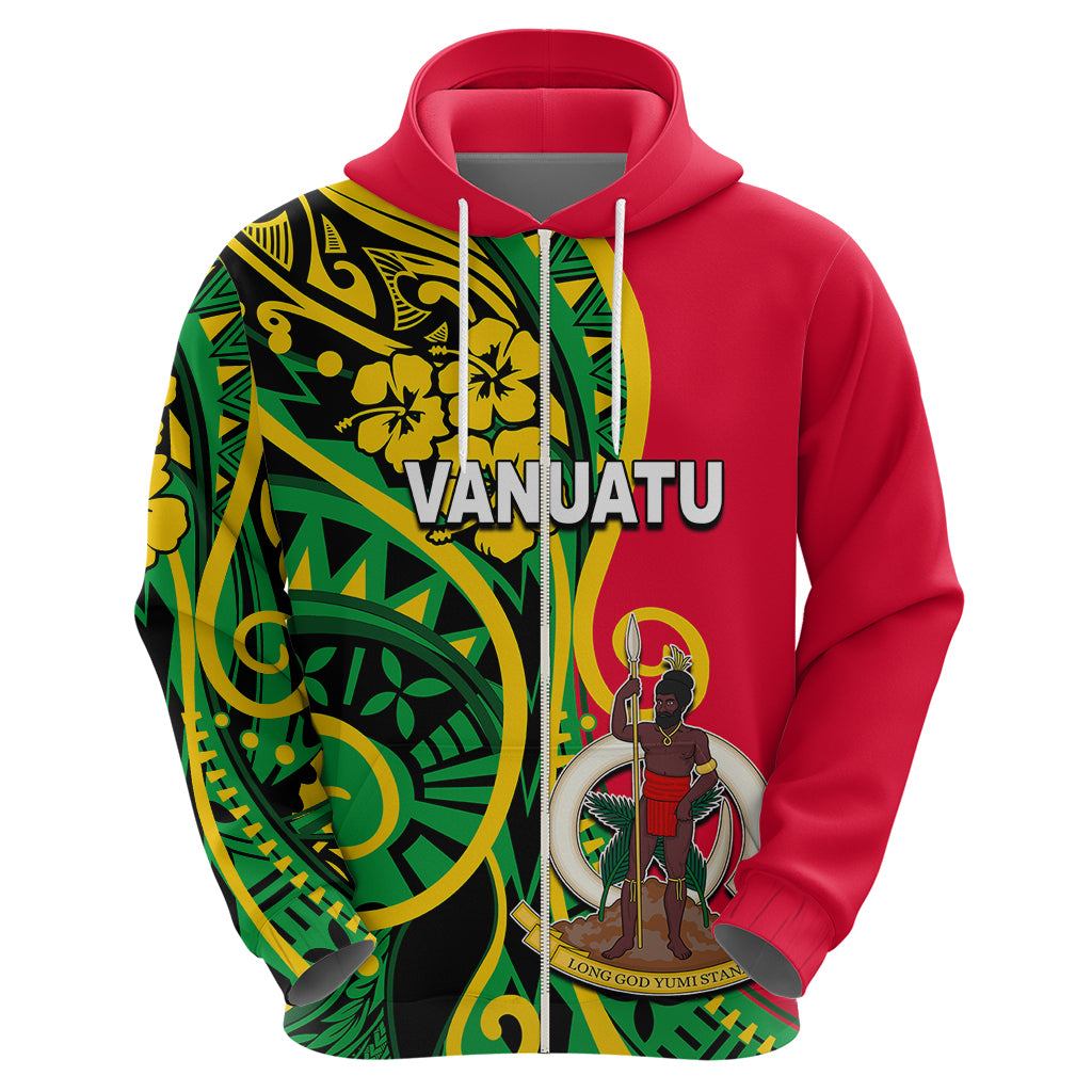 Personalized Vanuatu Hoodie Polynesian Patterns LT6 - Wonder Print Shop