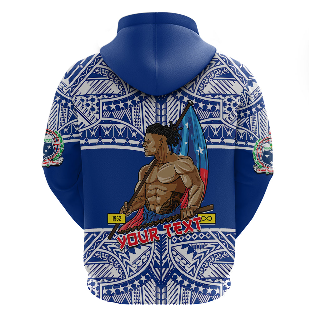 Personalized Samoa Pride Hoodie Tribal Patterns Blue LT6 - Wonder Print Shop