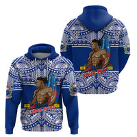 Personalized Samoa Pride Hoodie Tribal Patterns Blue LT6 - Wonder Print Shop