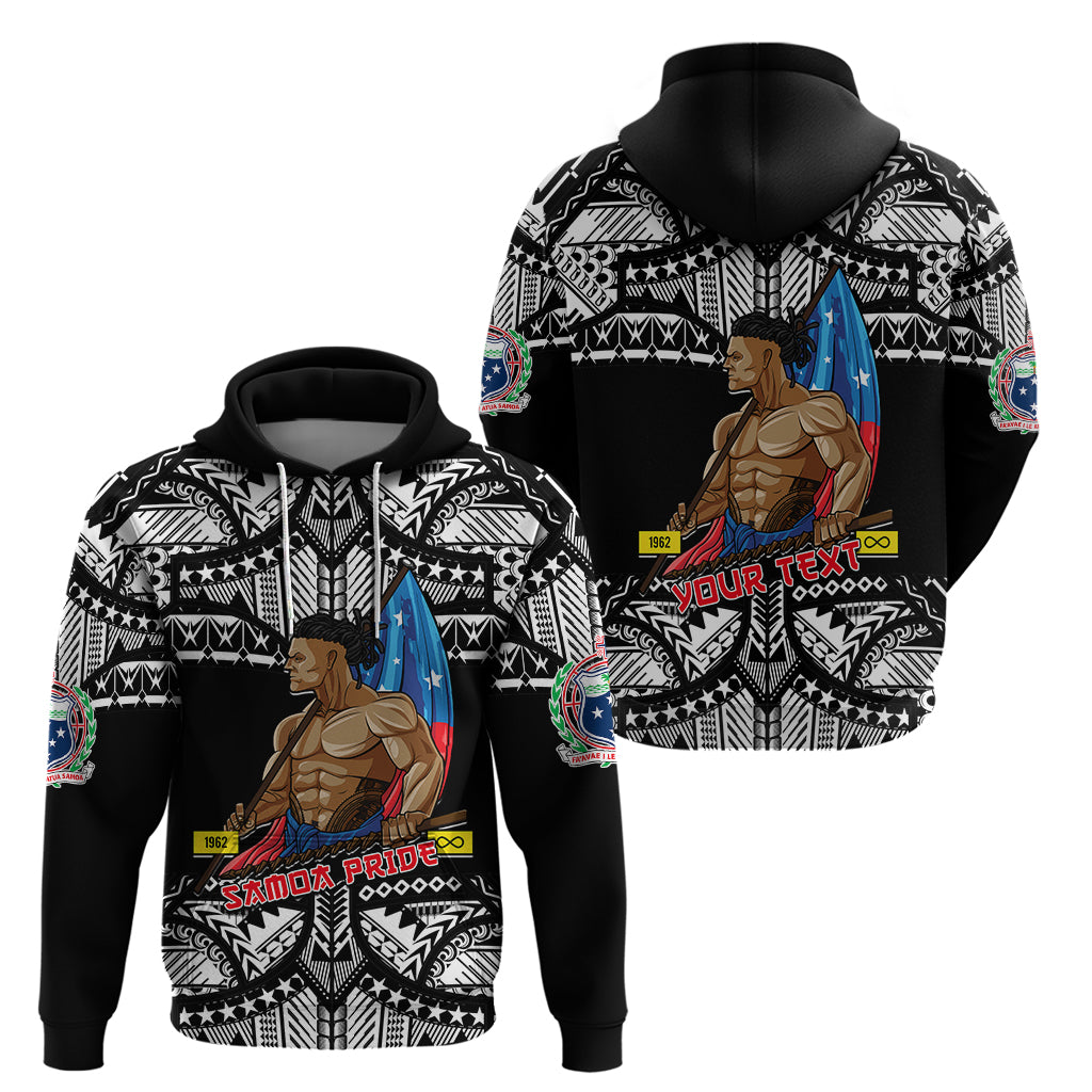 Personalized Samoa Pride Hoodie Tribal Patterns Black LT6 - Wonder Print Shop