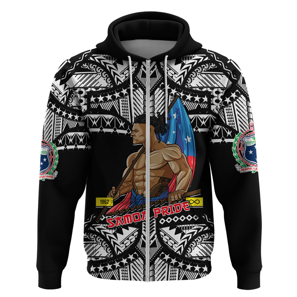 Personalized Samoa Pride Hoodie Tribal Patterns Black LT6 - Wonder Print Shop