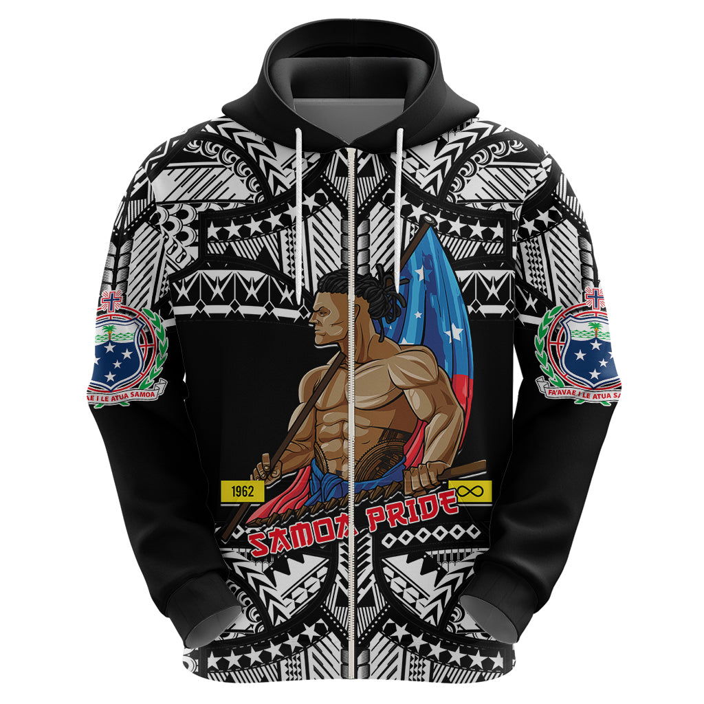 Personalized Samoa Pride Hoodie Tribal Patterns Black LT6 - Wonder Print Shop