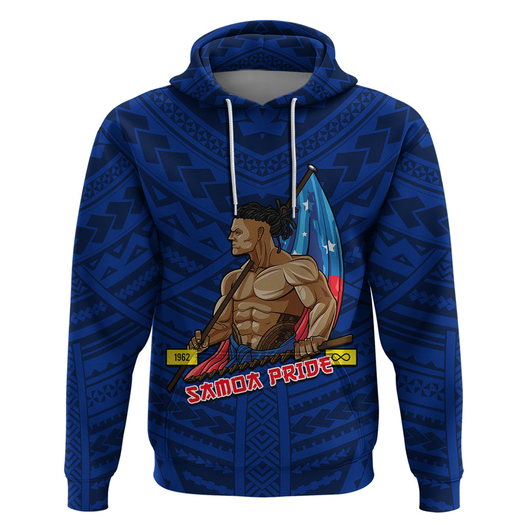 Personalized Samoa Pride Hoodie Simple Blue Style LT6 - Wonder Print Shop