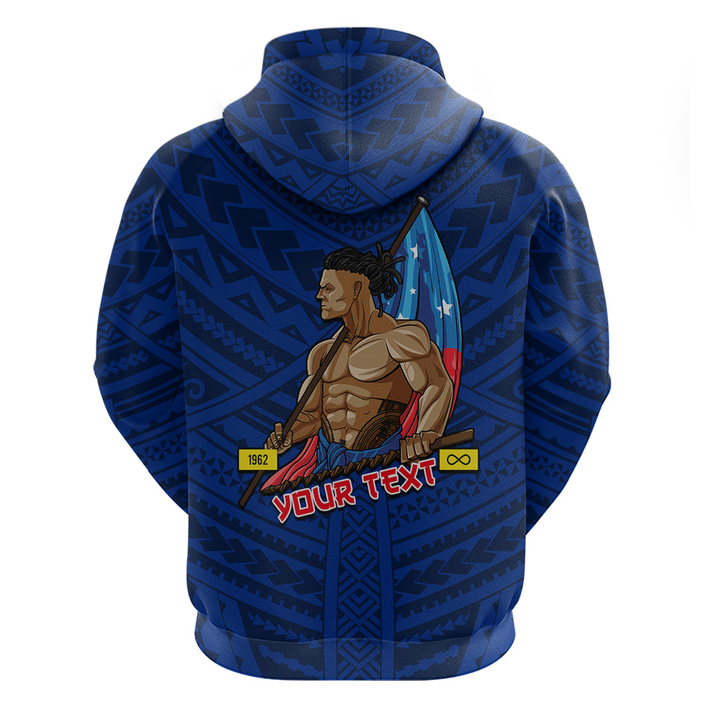 Personalized Samoa Pride Hoodie Simple Blue Style LT6 - Wonder Print Shop