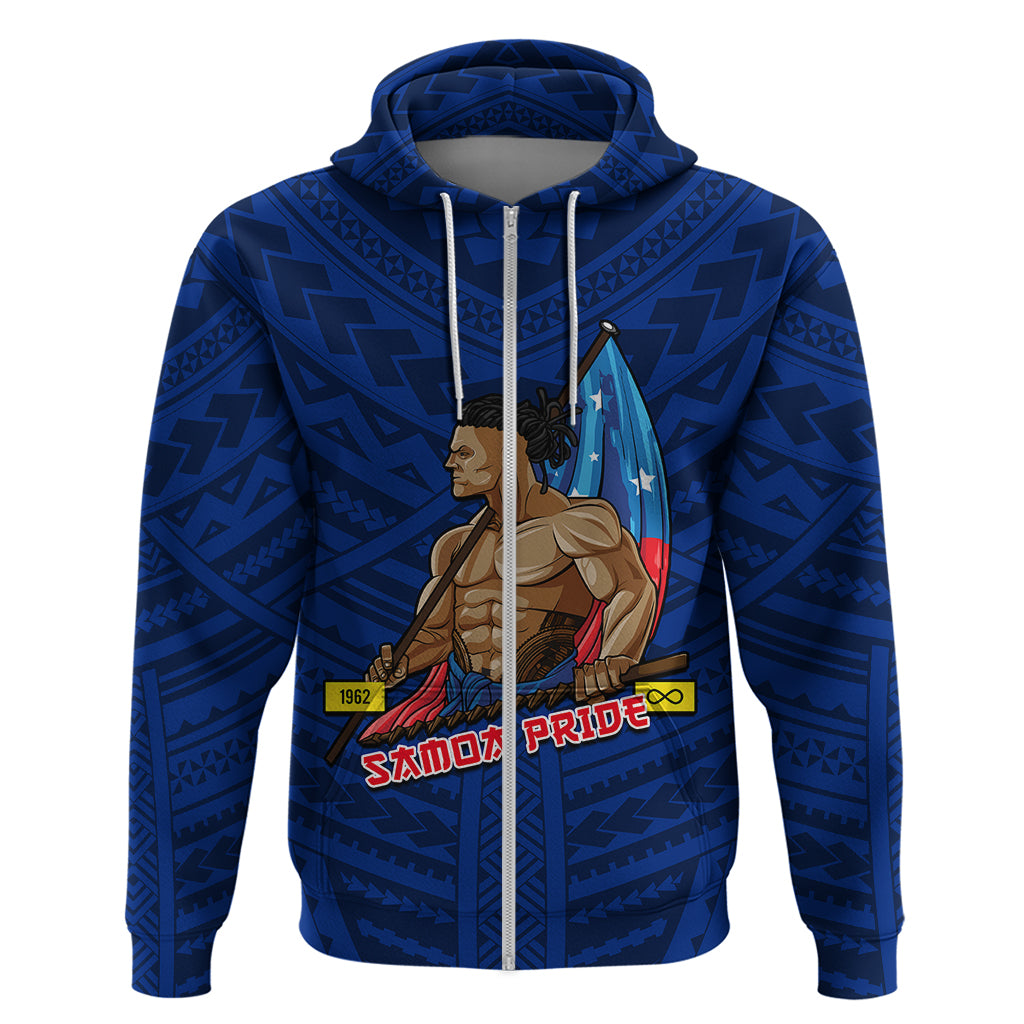Personalized Samoa Pride Hoodie Simple Blue Style LT6 - Wonder Print Shop