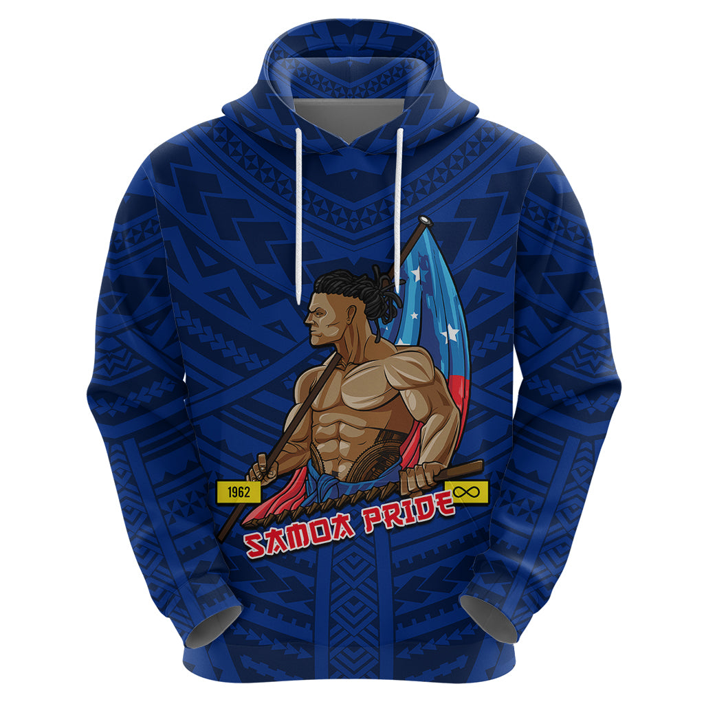 Personalized Samoa Pride Hoodie Simple Blue Style LT6 - Wonder Print Shop