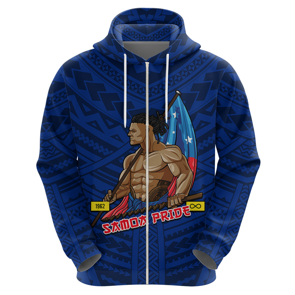 Personalized Samoa Pride Hoodie Simple Blue Style LT6 - Wonder Print Shop