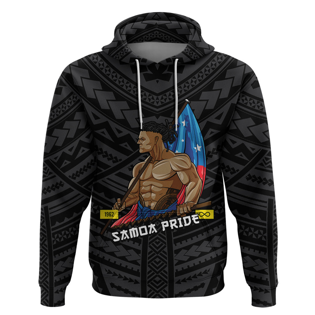 Personalized Samoa Pride Hoodie Simple Black Style LT6 - Wonder Print Shop