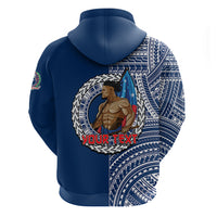 Personalized Samoa Pride Hoodie Polynesian Patterns Blue LT6 - Wonder Print Shop