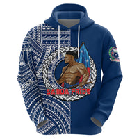 Personalized Samoa Pride Hoodie Polynesian Patterns Blue LT6 - Wonder Print Shop