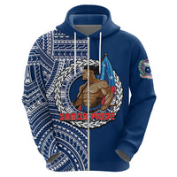 Personalized Samoa Pride Hoodie Polynesian Patterns Blue LT6 - Wonder Print Shop
