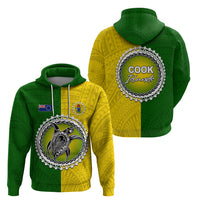 Cook Islands Hoodie Yellow-Green Half Style LT6 - Wonder Print Shop