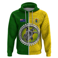 Cook Islands Hoodie Yellow-Green Half Style LT6 - Wonder Print Shop