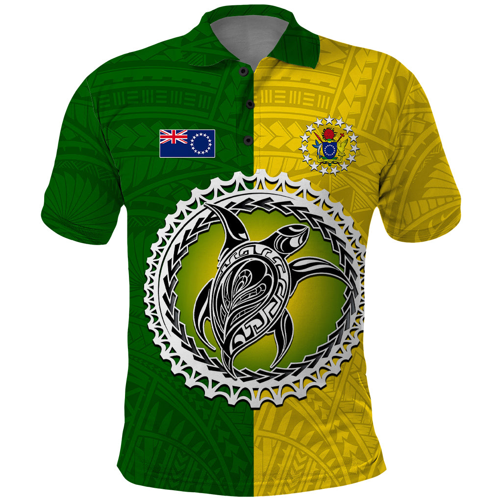 Cook Islands Polo Shirt Yellow-Green Half Style LT6 - Wonder Print Shop